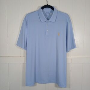 Polo Ralph Lauren Performance Polo Shirt Mens XL Light Blue Classic Fit Stretch